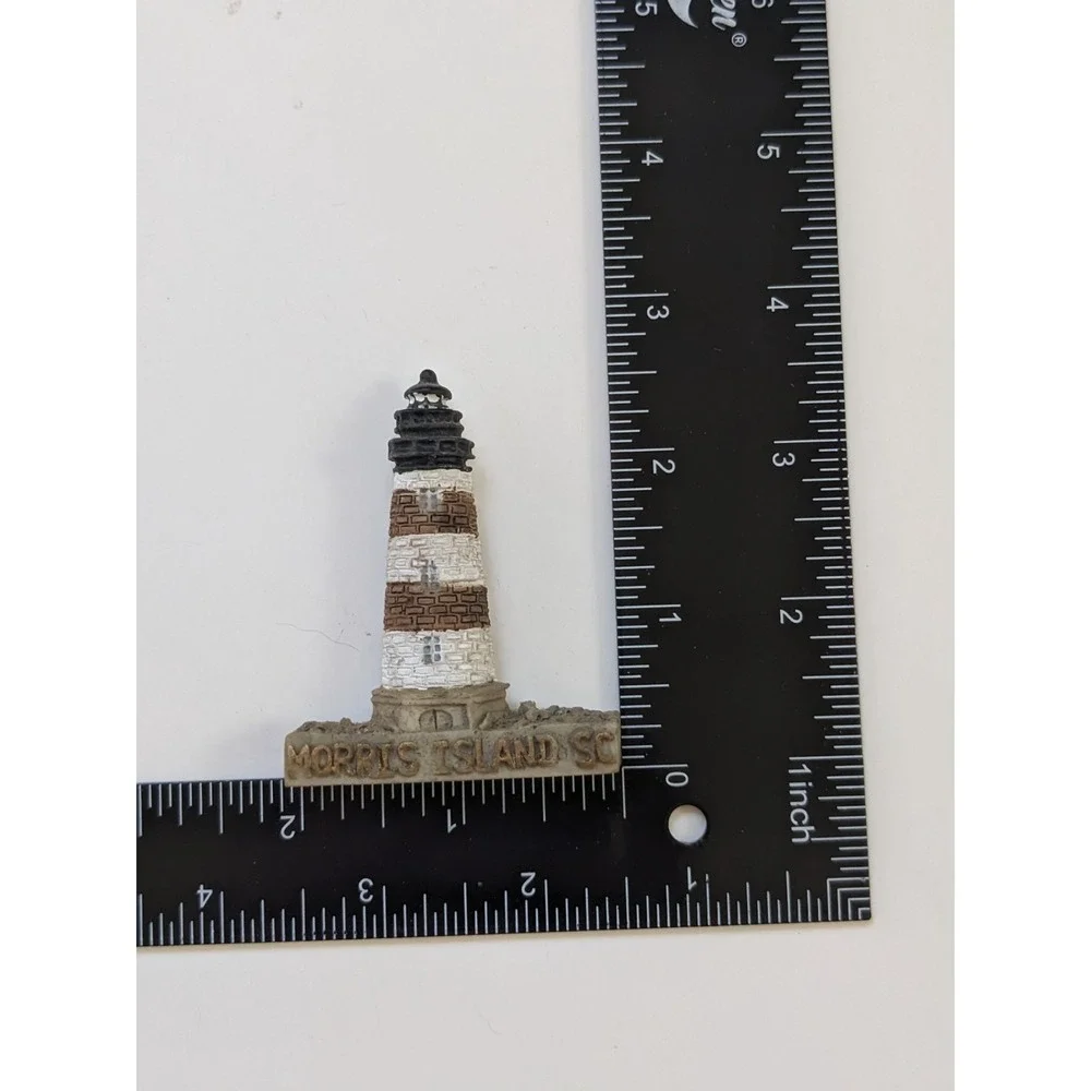 Morris Island Lighthouse SC South Carolina Souvenir Fridge Magnet 3D Charleston